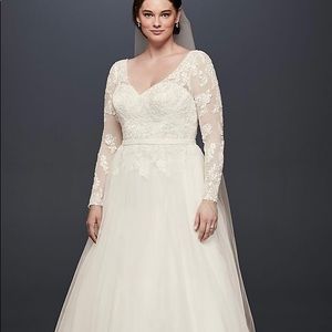 DAVID'S BRIDAL 9WG3831  SIZE 26W Gently Used